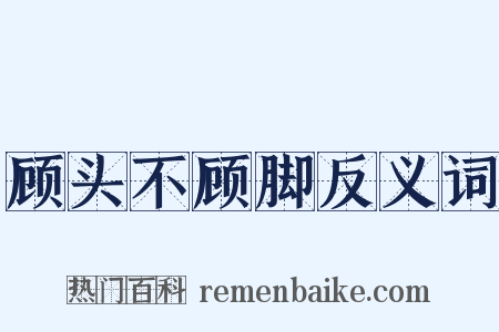 顾头不顾脚反义词是什么意思的图片